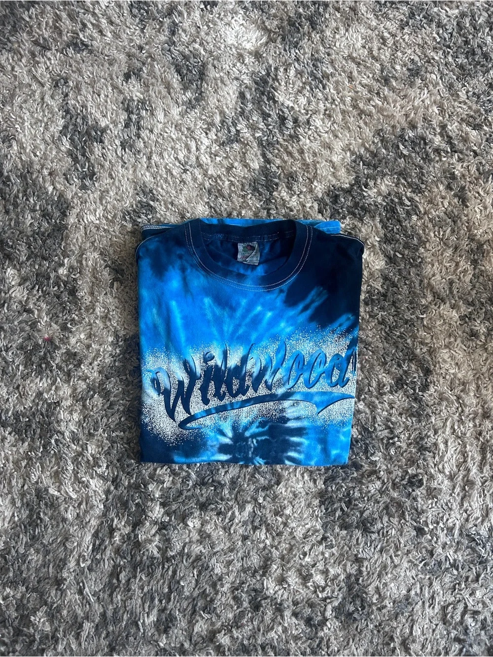 Fruit of the Loom Blue Tie-Dye Wildwood Short Sleeve Tee